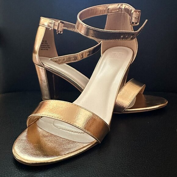DB Studio Rose Gold Ankle Strap Sandal - Picture 1 of 7